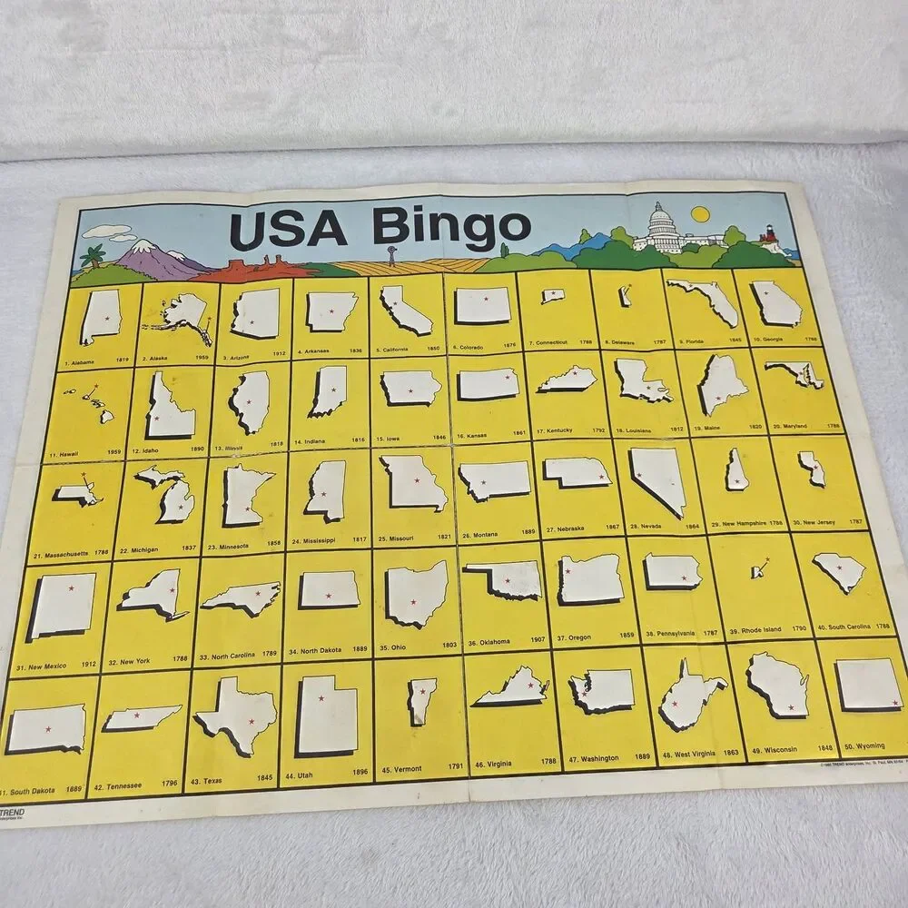 1985‎ USA Bingo Educational Board Game Trend Enterprises Vintage Complete